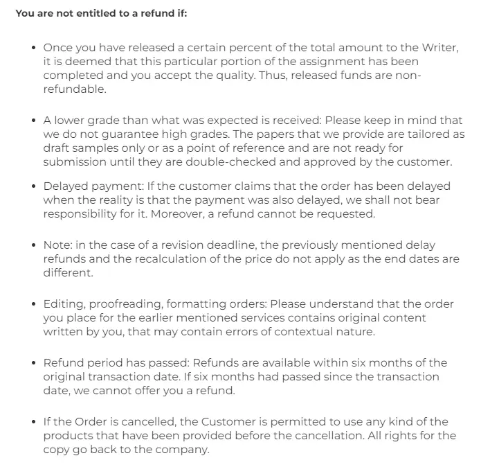 HelpStudy refund policy